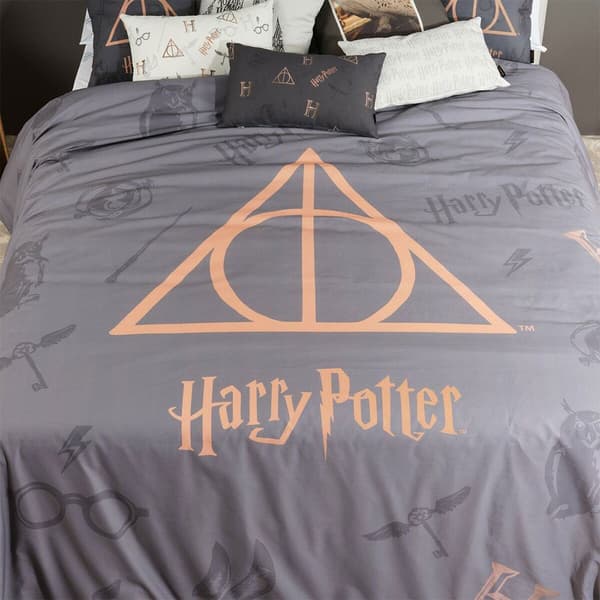 Play Fabrics Nordic Case Med A Bomuldsknapper Til Deathly Hallows 180x240 Cm Seng
