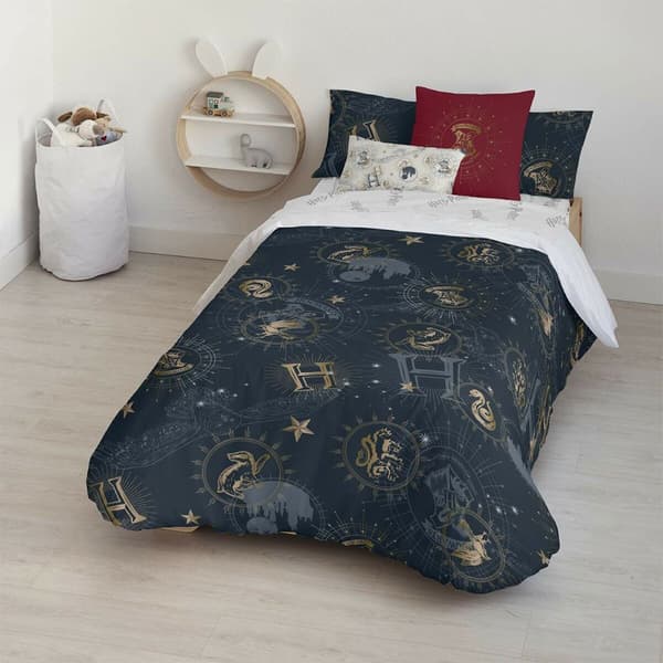 Play Fabrics Nordic Case Med Bomuldsknapper Til Harry Potter Gold 180x240 Cm Seng