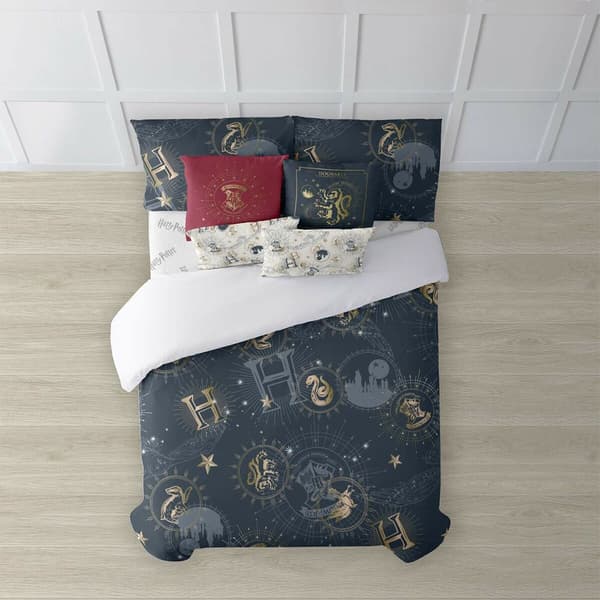Play Fabrics Nordic Case Med Bomuldsknapper Til Harry Potter Gold 180x240 Cm Seng