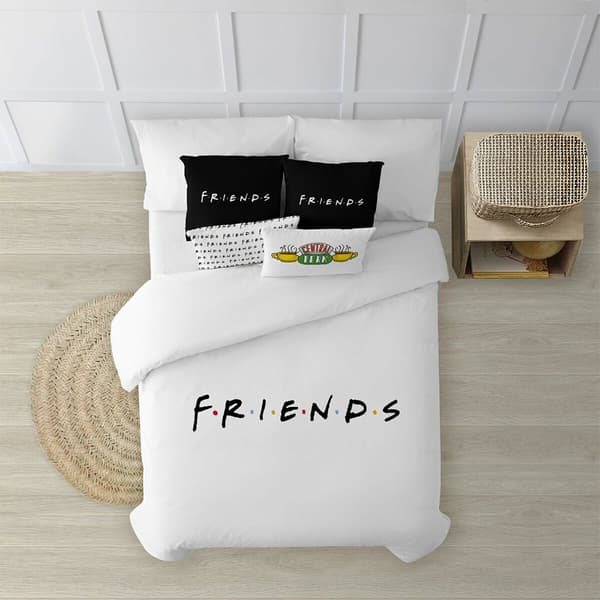 Play Fabrics Nordic Fodral Med Friends Bomullsknappar För 135/140 220x240 Cm