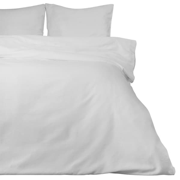 Satin sengetøj 140x200 hvid 603 ensfarvet glat Darymex