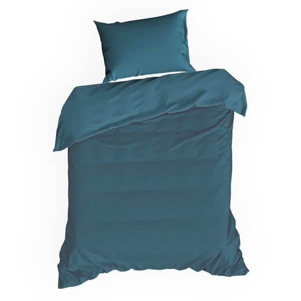 Satin sängkläder 220x200 Nova mörk turkos enfärgad Eurofirany
