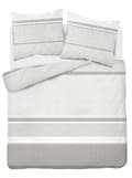 Miniatyrbillede 1 af 3: Flanell sengetøj 220x200 beige striber ornamenter 4520 B Flanell 2023
