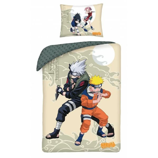 Puuvillaiset vuodevaatteet 140x200 Naruto tyynyliina 70x90 3267BL Halantex