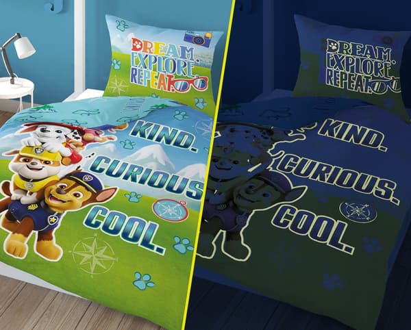 Glow-in-the-mørke sengetøj 160x200 Paw Patrol PP 26 Licenseret 39