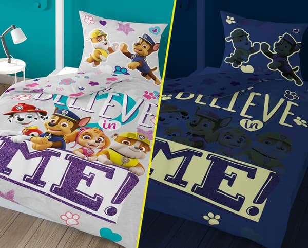 Glow-in-the-dark sängkläder 160x200 Paw Patrol PP 27 Licensierad 39