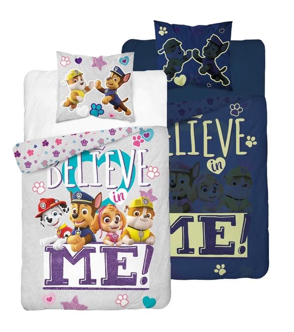 Glow-in-the-dark sängkläder 160x200 Paw Patrol PP 27 Licensierad 39