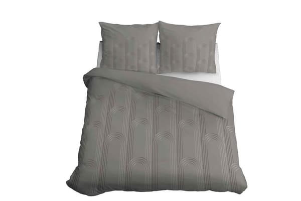 Satin sengetøj 220x200 beige geometri 4605 A Home Satin 64