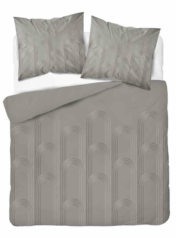 Satin sengetøj 220x200 beige geometri 4605 A Home Satin 64