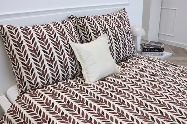 Bomuldssengetøj 140x200 Kłos beige med ét pudebetræk I24