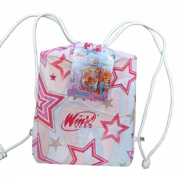 Puuvillaiset vuodevaatteet 140x200 Winx fairies tyynyliina 70x90 lapset 12 Halantex