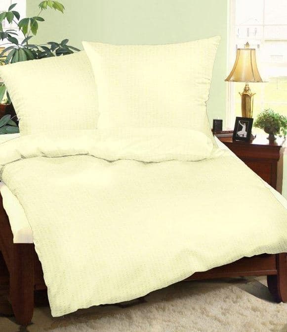 Bark sängkläder 160x200 ekri 03 plain, 100% bomull, knappar