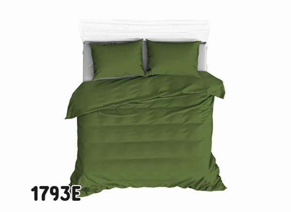 Puuvillaiset vuodevaatteet 200x220 1793E pullo vihreä 71 yksivärinen
