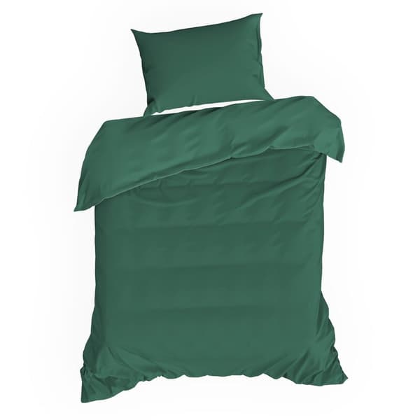 Satin sängkläder 160x200 Nova mörkgrön enfärgad Eurofirany