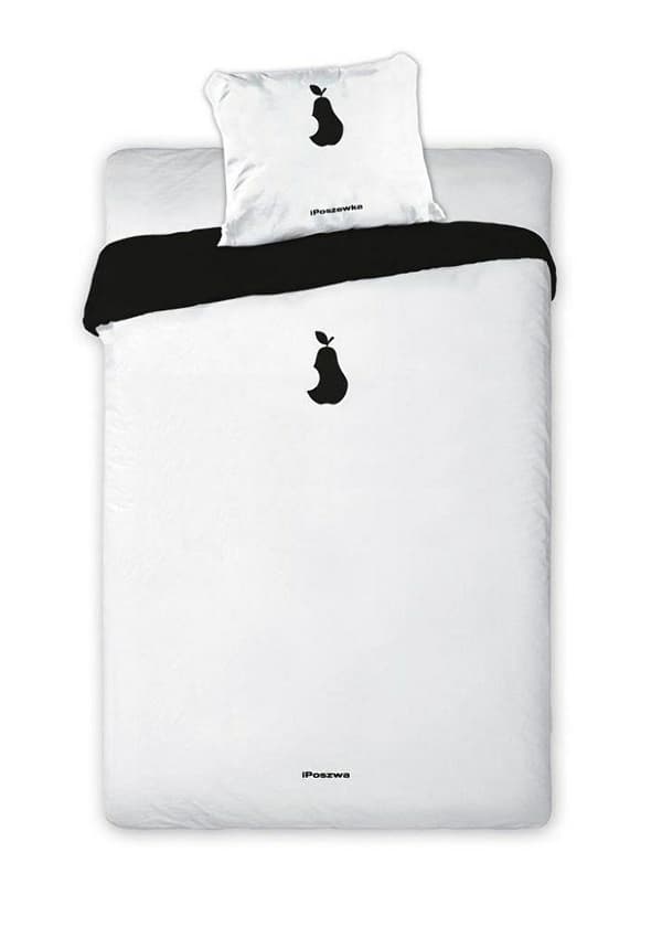 Sängkläder i bomull 160x200 iSängkläder telefon ungdom 016 iPhone Smartphone vit svart päron iKuddfodral iKuddfodral 7070