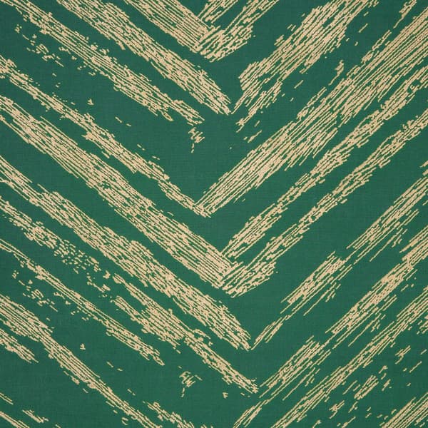 Satin sengetøj 220x200 Metalic 16 grønne guldblade geometri i en Eurofirany boks
