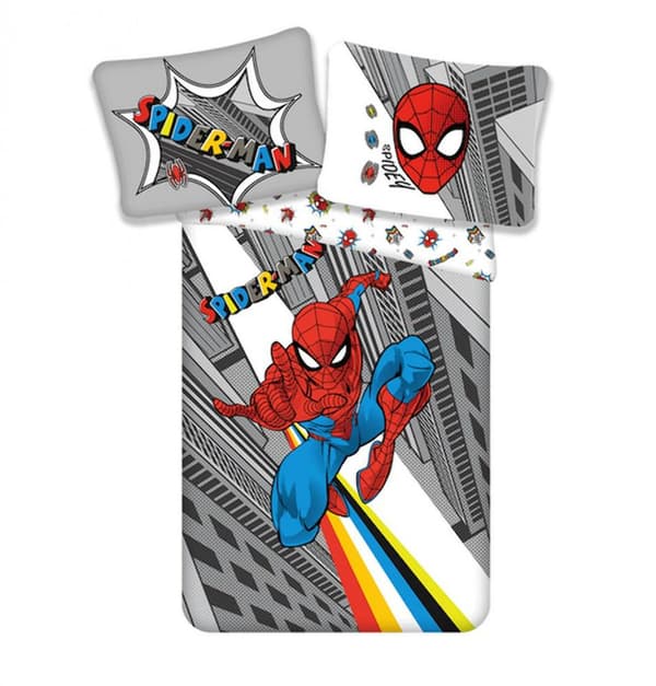 Bomuldssengetøj 140x200 Spiderman Spider Man pop 1568 pudebetræk 70x90