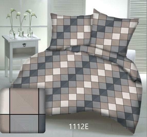 Bark sengetøj 160x200 kube gitter geometri 3D-1112E