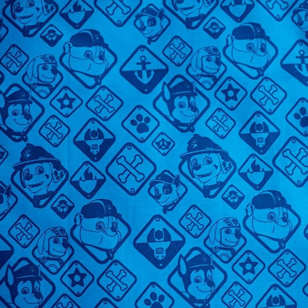 Sängkläder i bomull 100x135 Paw Patrol Paw Pieski 8671 blå team
