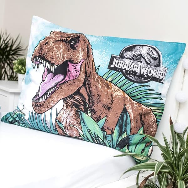 Sängkläder glöd i mörkret 140x200 Dinosaur Jurassic World Roar örngott i bomull 70x90