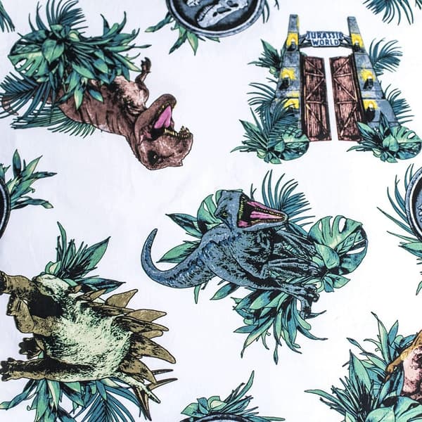 Sängkläder glöd i mörkret 140x200 Dinosaur Jurassic World Roar örngott i bomull 70x90