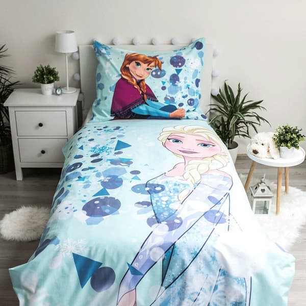 Sängkläder glöd i mörkret 140x200 Frozen Anna Elsa Frozen bomull örngott 70x90