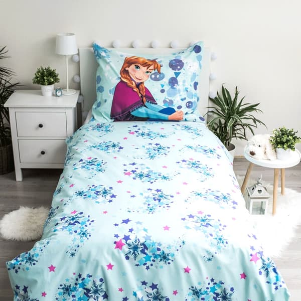 Sängkläder glöd i mörkret 140x200 Frozen Anna Elsa Frozen bomull örngott 70x90