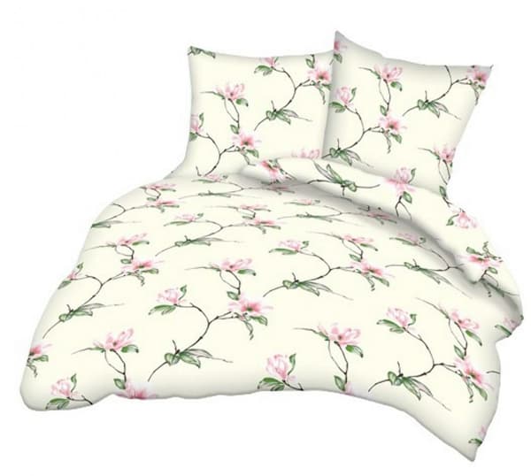 Bark sengetøj 140x200 creme pink magnolia A835 Kora 23
