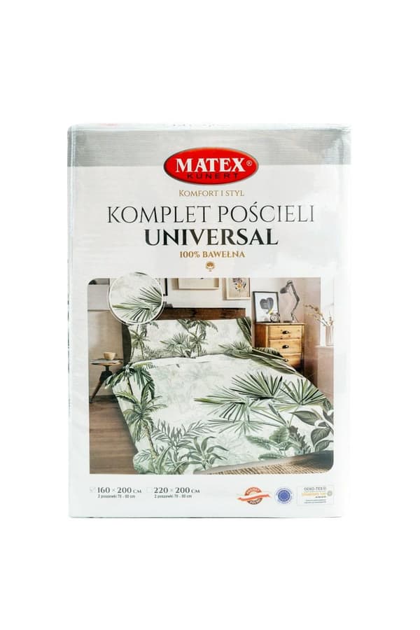 Puuvillaset vuodevaatteet 160x200 Palmunvihreä Universal Matex