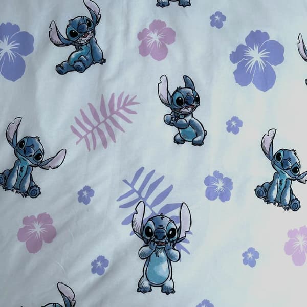 Sängkläder i bomull 140x200 Lilo and Stitch lila örngott 70x90 JF 02