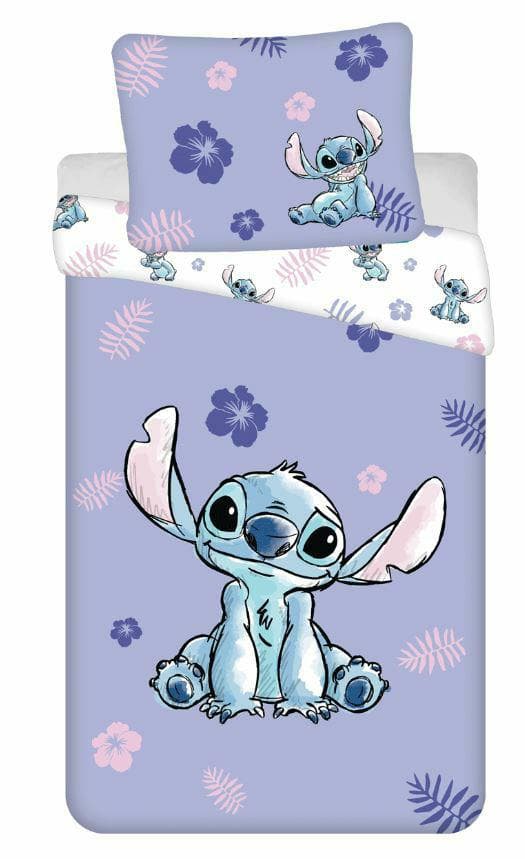 Sängkläder i bomull 140x200 Lilo and Stitch lila örngott 70x90 JF 02
