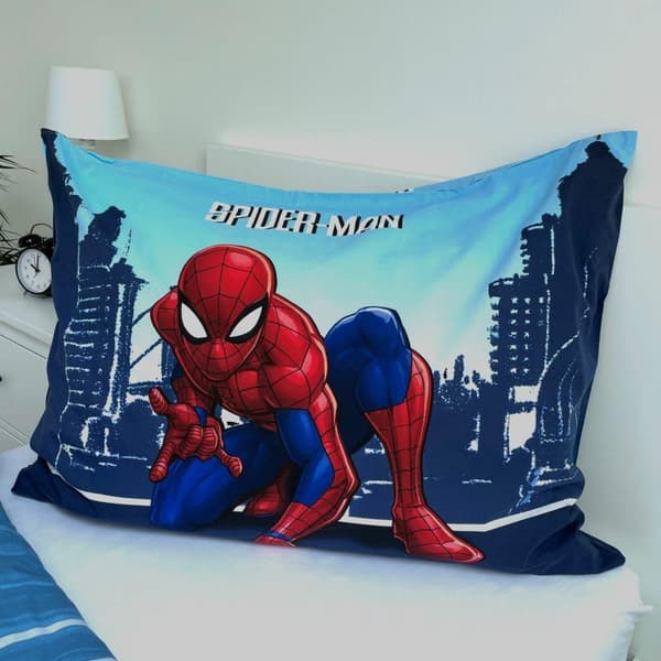 Sängkläder i bomull 140x200 Spider-man spider man blått örngott 50x70 JF 02