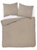 Pikkukuva 1 / 4: Damaskin vuodevaatteet 160x200 taupe tummanbeige yksiväriset raidat 1 cm Pure