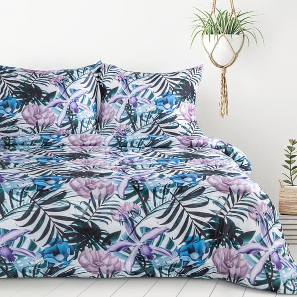 Mikrokuituliina 160x200 Malibu turkoosia kanervanlehteä D91 A