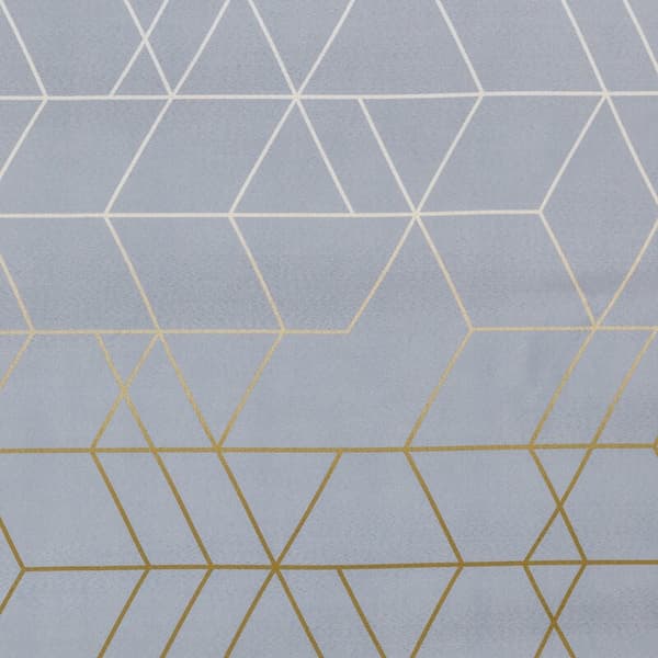 Mikrofibersängkläder 220x200 Geo 2 gråguld geometrisk D91 A