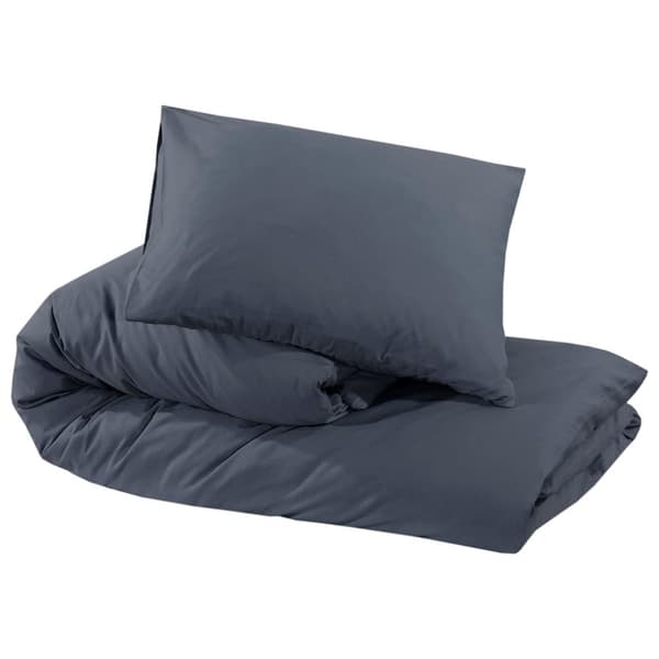 Bäddset antracit 155x220 cm bomull