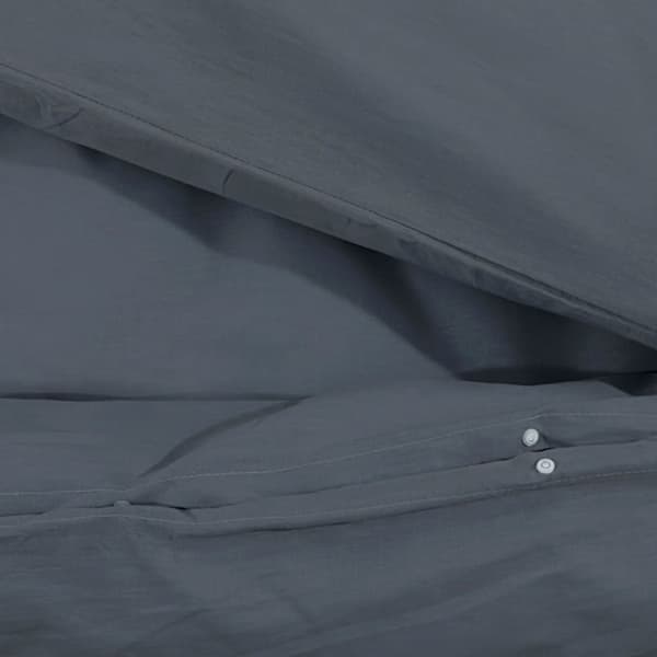 Bäddset antracit 155x220 cm bomull