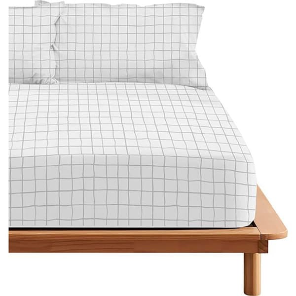 Ripshop Bretagne 100 % Puuvillasta Valmistettu Fitted-aluslakana 180x Sänkyyn 200 Cm