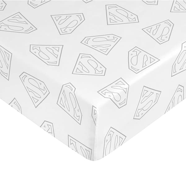 Play Fabrics Superman 100% Bomuld Fitted Lagen Til 105x Seng 200 Cm