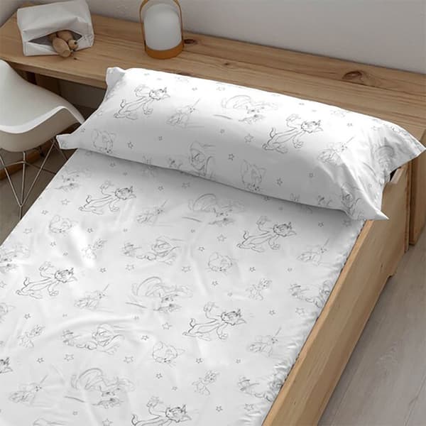 Play Fabrics Tom & Jerry 100 % Bomuld Fitted Lagen Til 150/160x Seng 200 Cm