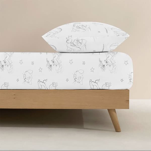 Play Fabrics Tom & Jerry 100 % Bomuld Fitted Lagen Til 150/160x Seng 200 Cm