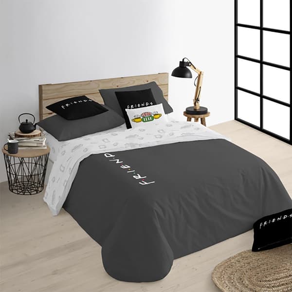 Play Fabrics Dynetæppe Med Knapper Friends Marengo Til 180 Seng 260x240 Cm