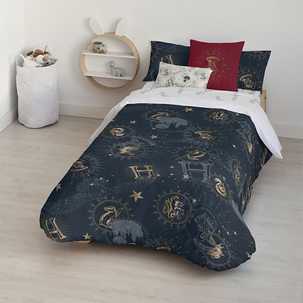 Play Fabrics Dynetæppe Med Knapper Harry Potter Guld Til 80 Seng 140x200 Cm