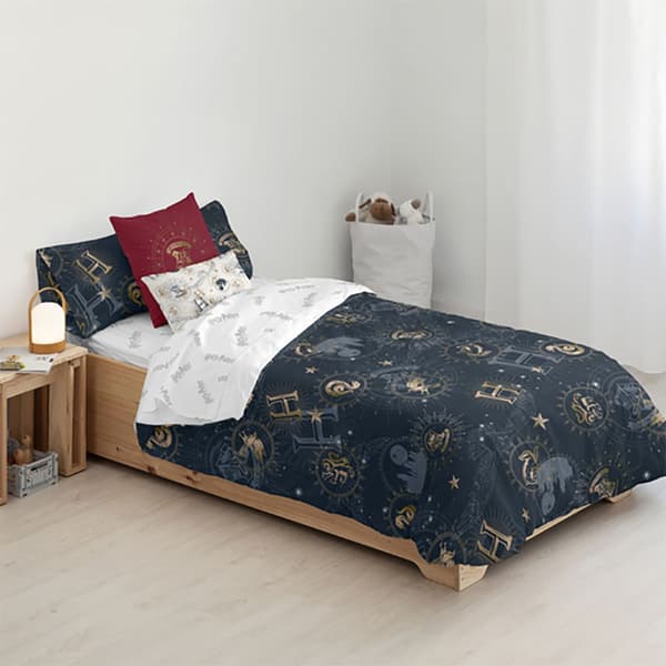 Play Fabrics Dynetæppe Med Knapper Harry Potter Guld Til 80 Seng 140x200 Cm