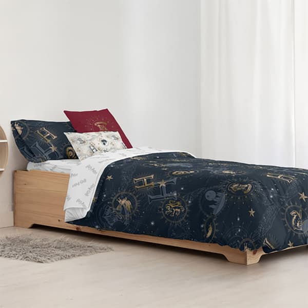 Play Fabrics Dynetæppe Med Knapper Harry Potter Guld Til 80 Seng 140x200 Cm