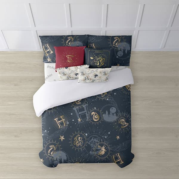 Play Fabrics Dynetæppe Med Knapper Harry Potter Guld Til 80 Seng 140x200 Cm