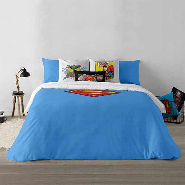 Play Fabrics Påslakan Med Knappar Superman Till Säng På 180 260x240 Cm