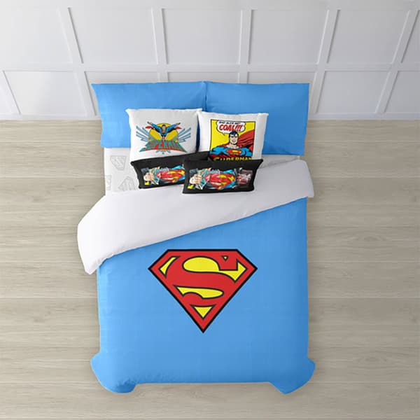 Play Fabrics Påslakan Med Knappar Superman Till Säng På 180 260x240 Cm