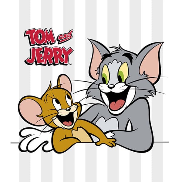 Play Fabrics Peitto Tom & Jerry Basic -nappeilla 150/160 Cm:n Sänkyyn 240x240 Cm