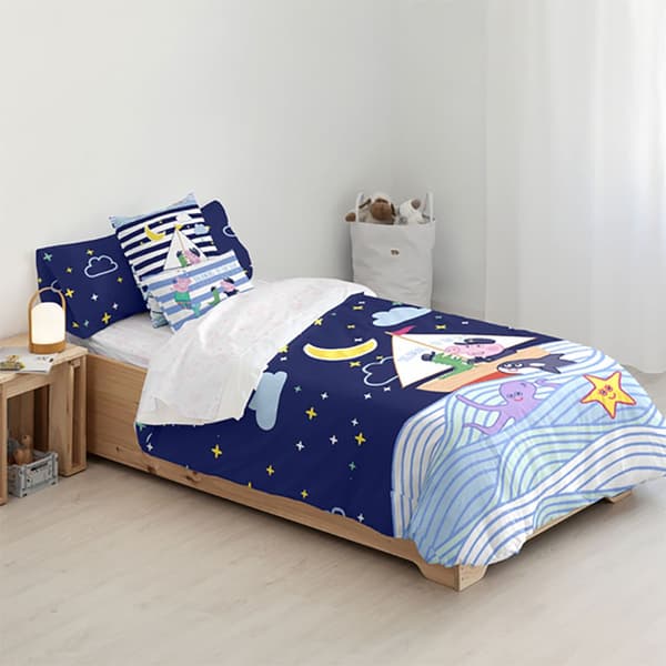 Play Fabrics Dynetæppe Med Knapper Hav Til Seng På 80 Cm 140x200 Cm